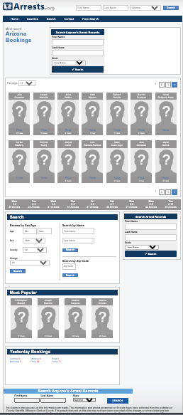 Arrests.org Arizona County Search