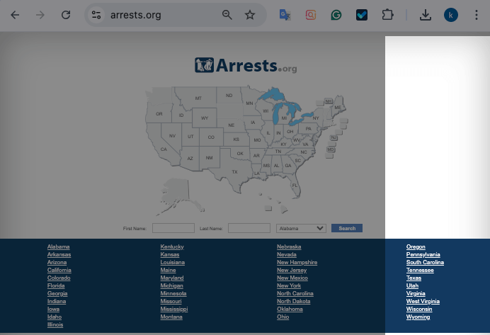 Arrests.org Map Search