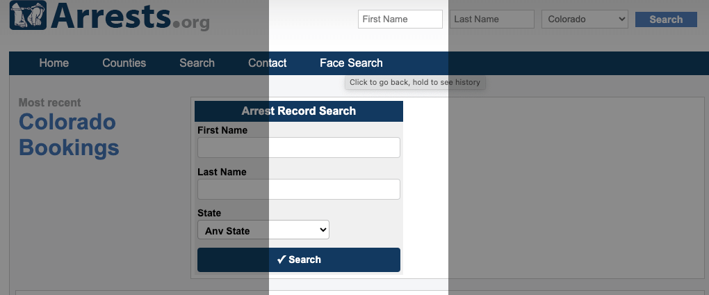 Arrests.org Colorado County Selection