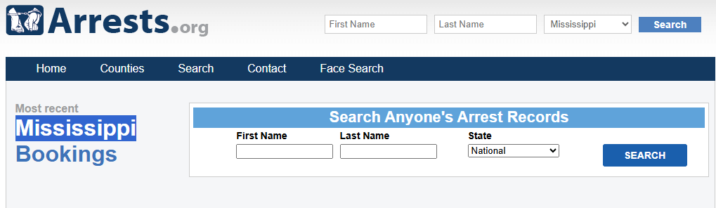 Arrests.org Mississippi