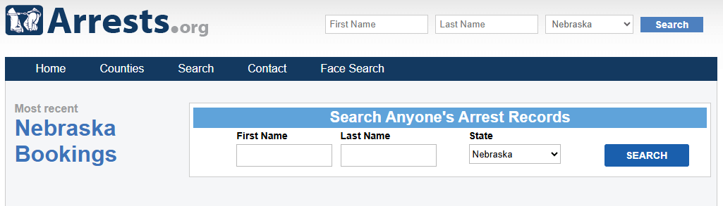Arrests.org Nebraska