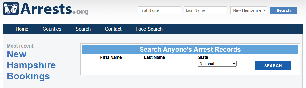 Arrests.org New Hampshire