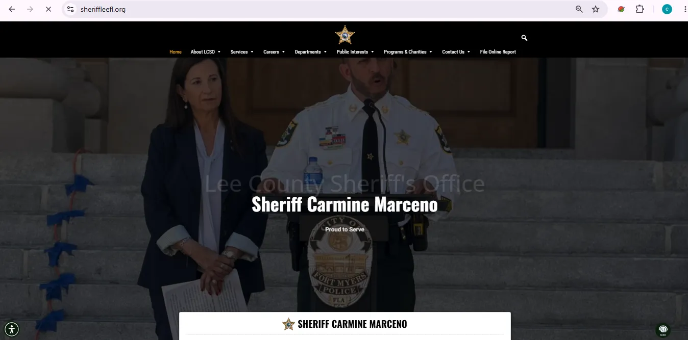 Lee County jail recent arrests official arrest search page user guide screenshot